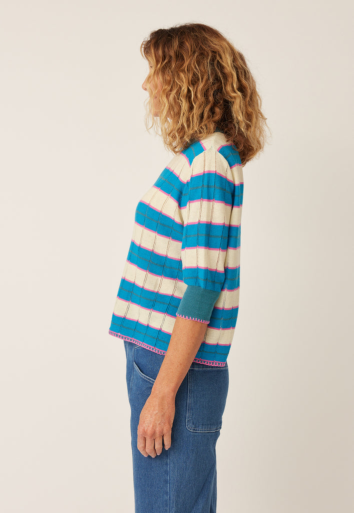 Nancybird Mia Stripe Knit - Teal