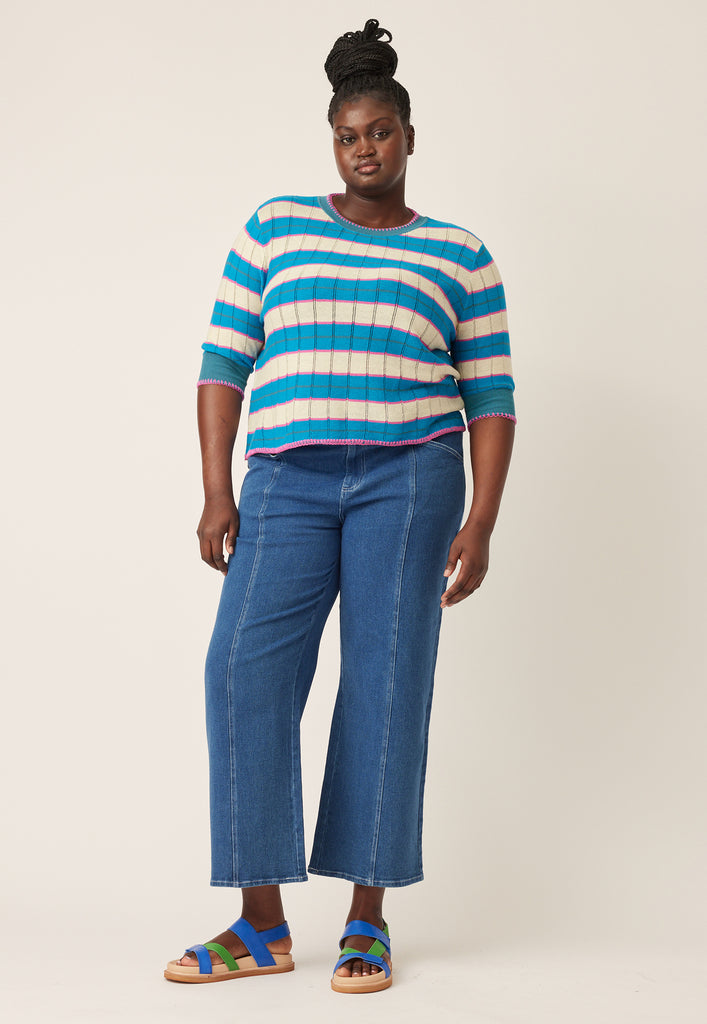 Nancybird Maisie Panel Pants - Denim