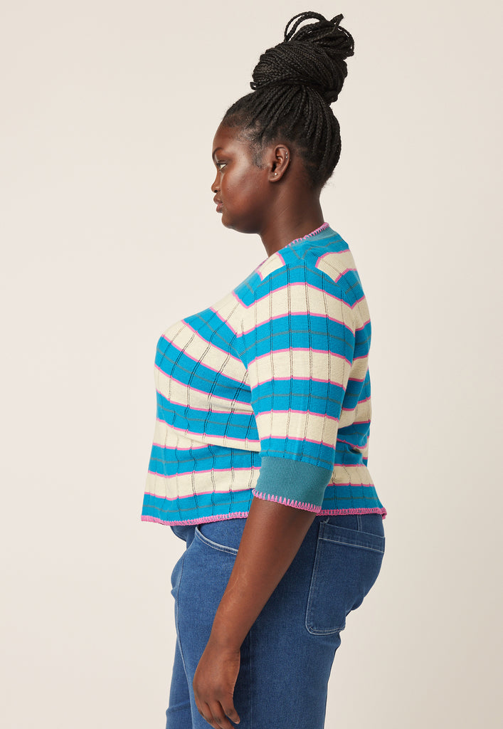 Nancybird Mia Stripe Knit - Teal