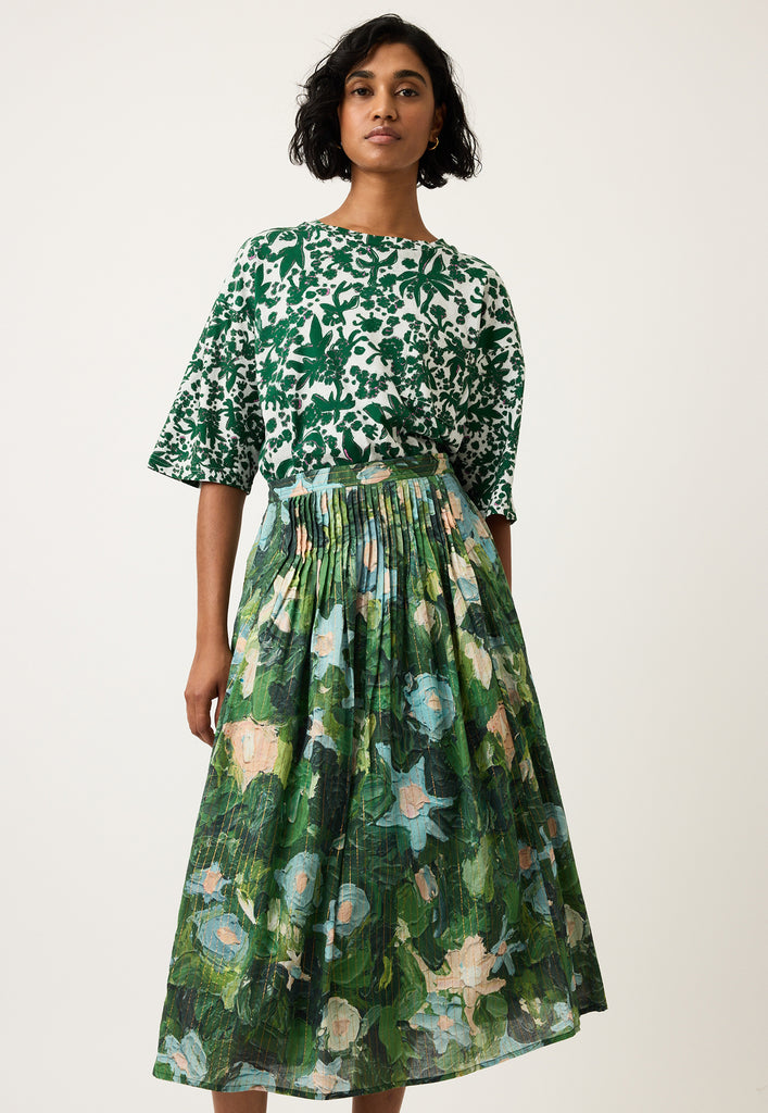 Nancybird Alma Yoke Skirt - Garden