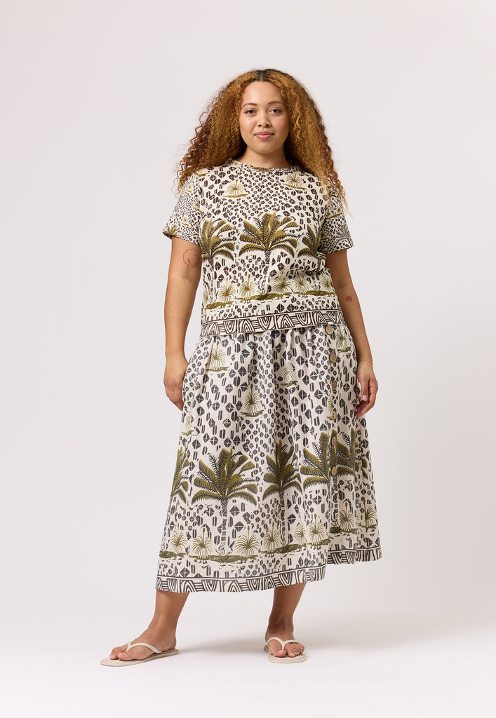 Nancybird Daisy Skirt - Lino Palm