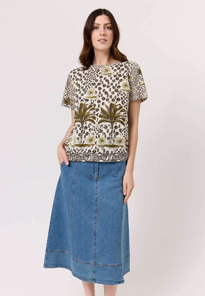 Nancybird Apollo Tee - Lino Palm