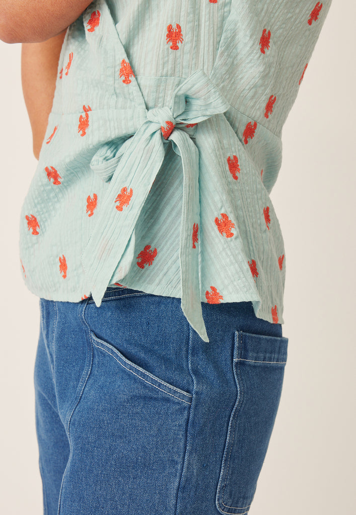 Nancybird Beatrice Wrap Top - Lobster