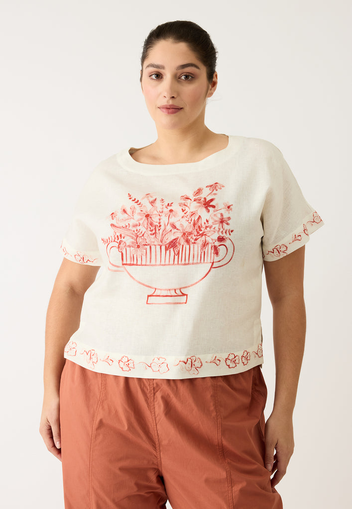 Nancybird Dolman Top - Red Vase