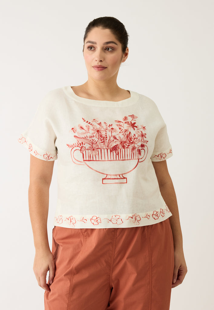 Nancybird Dolman Top - Red Vase