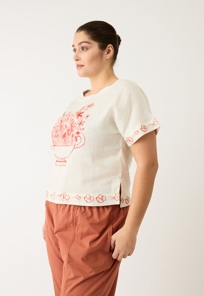 Nancybird Dolman Top - Red Vase