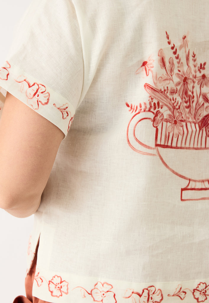 Nancybird Dolman Top - Red Vase