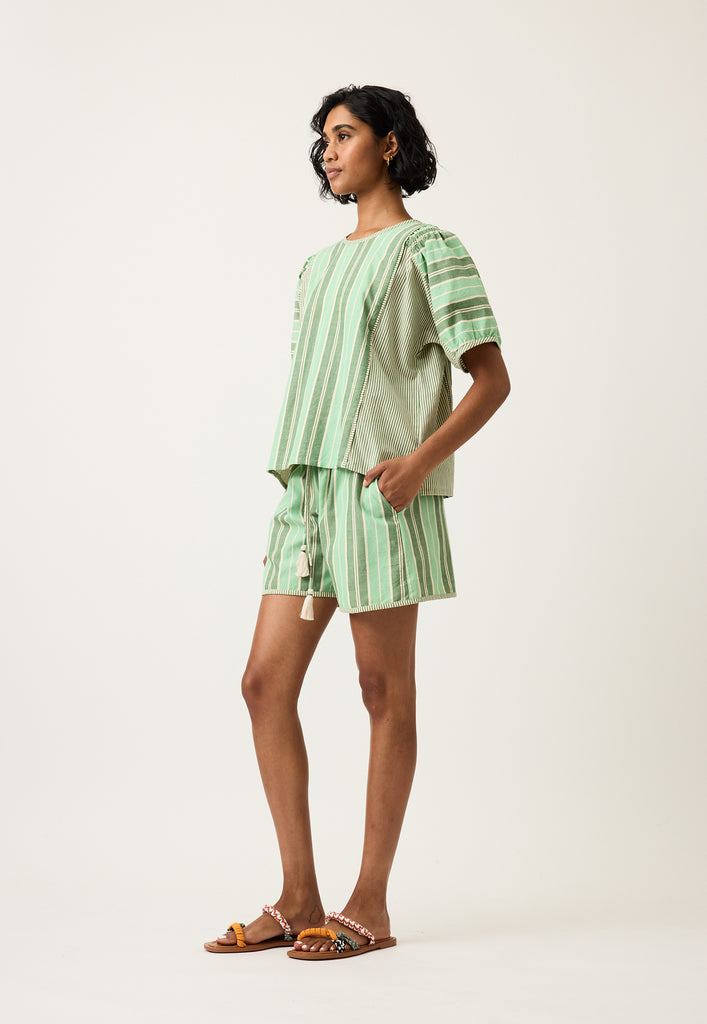 Nancybird Jolene Top - Green Stripe