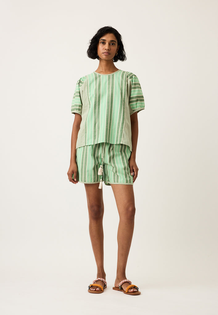 Nancybird Jolene Top - Green Stripe
