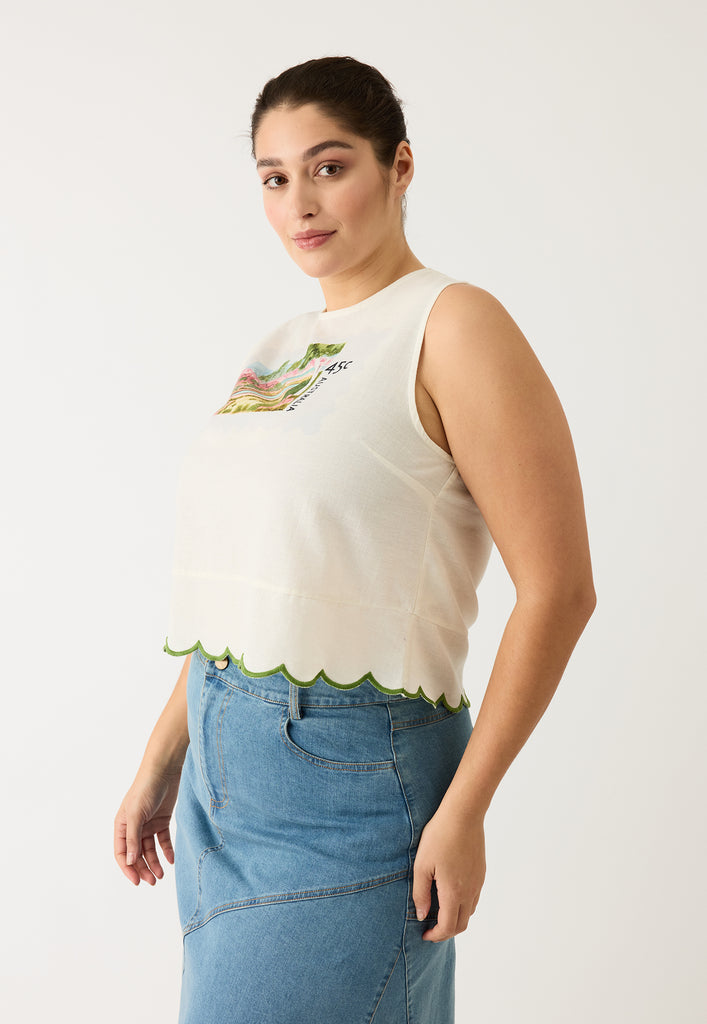 Nancybird Moa Tank - Postage Stamp