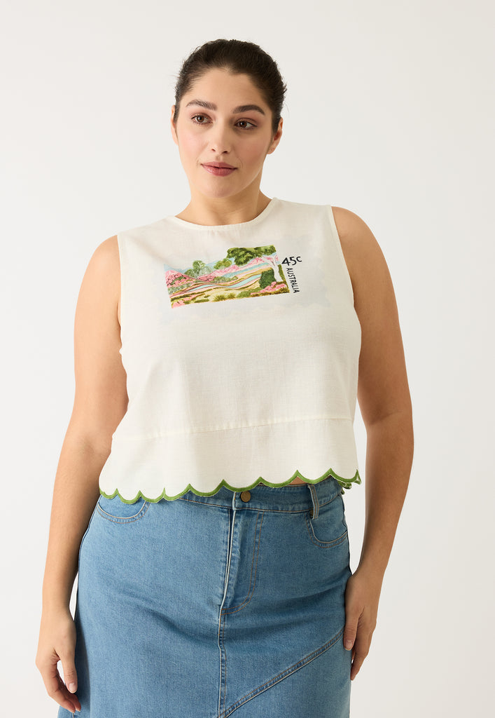 Nancybird Moa Tank - Postage Stamp