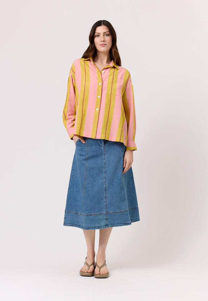 Nancybird Sabine Shirt - Dusk Stripe