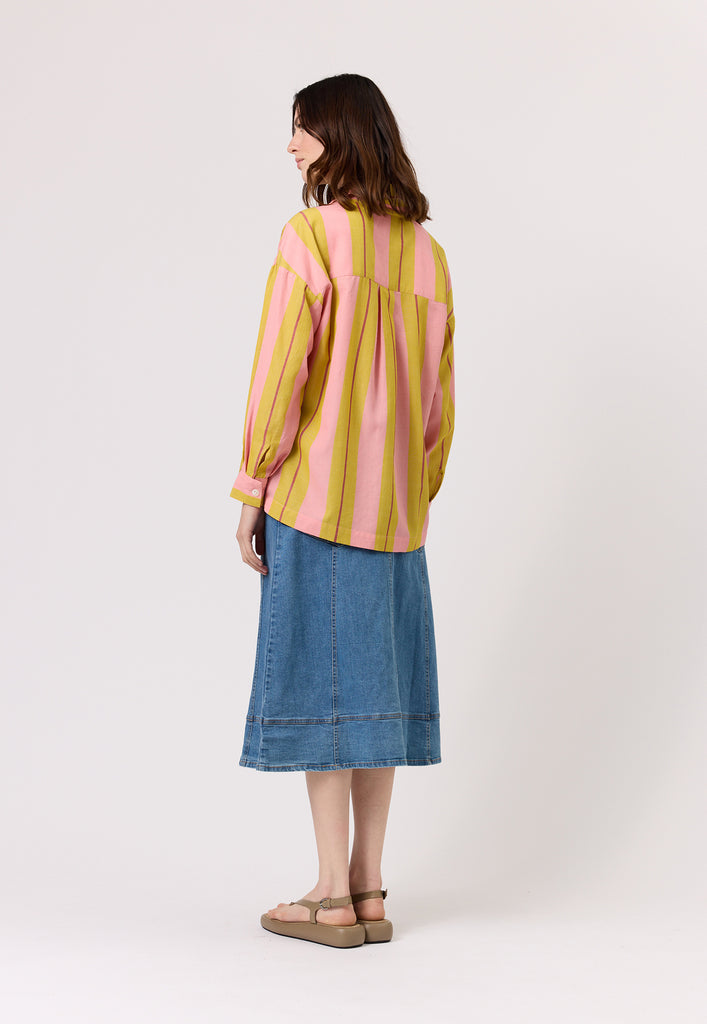 Nancybird Sabine Shirt - Dusk Stripe