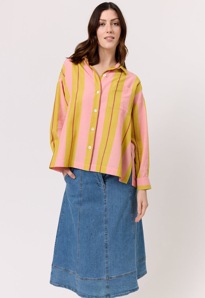 Nancybird Sabine Shirt - Dusk Stripe