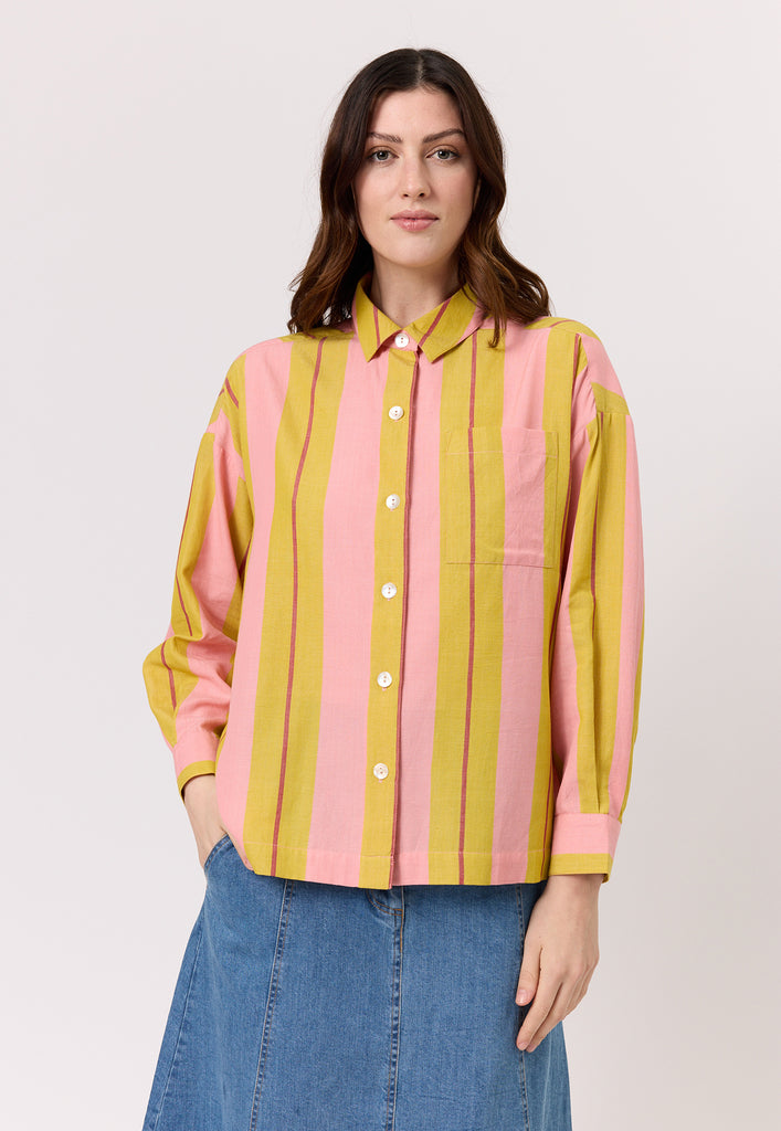 Nancybird Sabine Shirt - Dusk Stripe