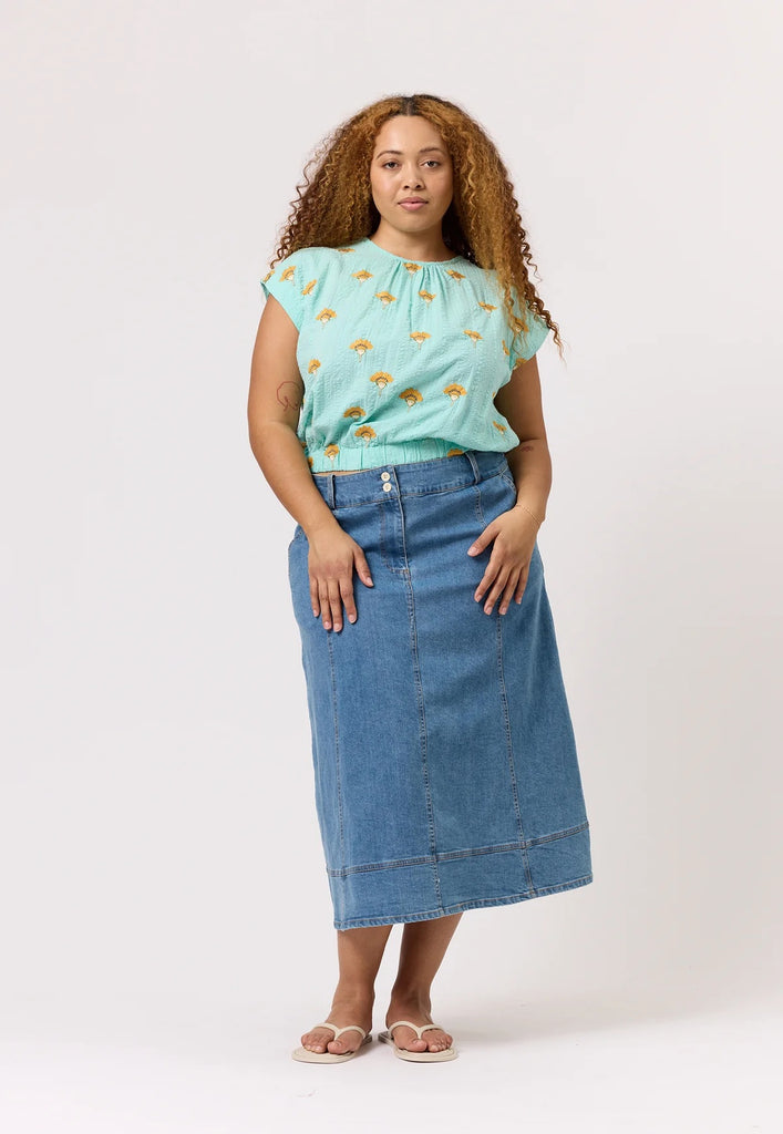 Nancybird Sabrina Top - Embroidered Flower