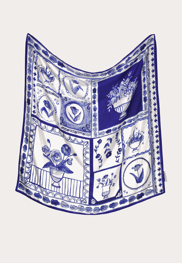 Nancybits Silk Scarf - Lyon Tile