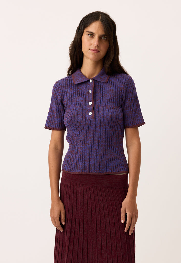 Nancybird Simona Rib Top - Blueberry