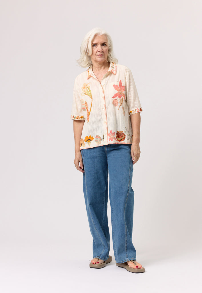 Nancybird Summer Shirt - Cream Shell