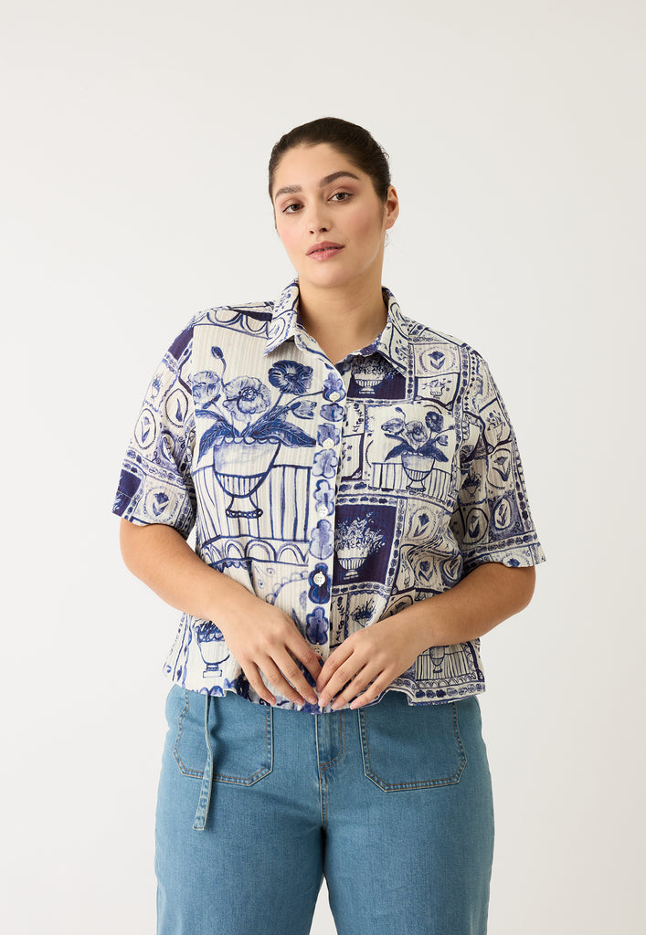 Nancybird Summer Shirt - Lyon Tile