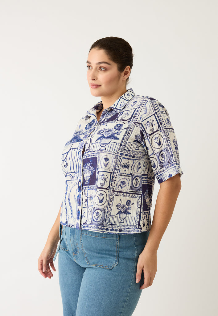 Nancybird Summer Shirt - Lyon Tile