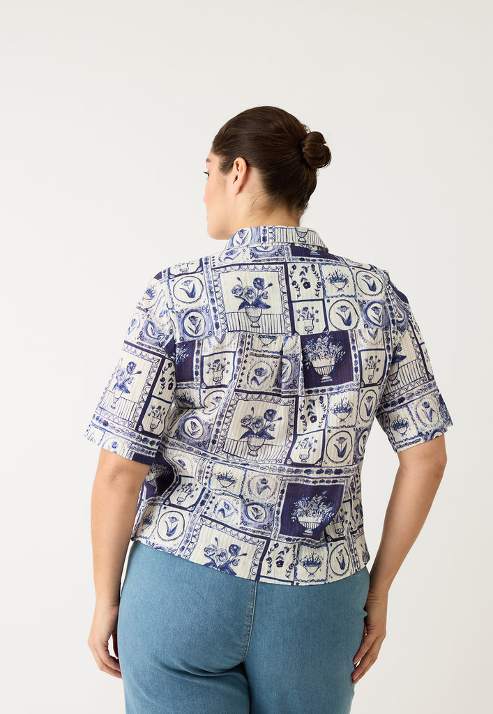 Nancybird Summer Shirt - Lyon Tile