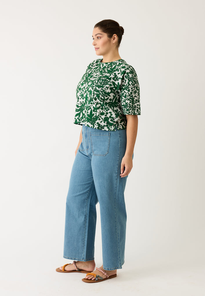 Nancybird Tasmin Boxy Tee - Parsley