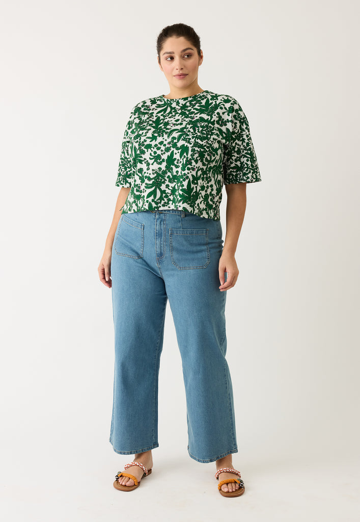 Nancybird Tasmin Boxy Tee - Parsley