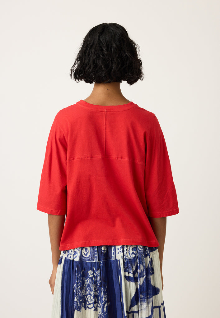 Nancybird Tasmin Boxy Tee - Red Vase