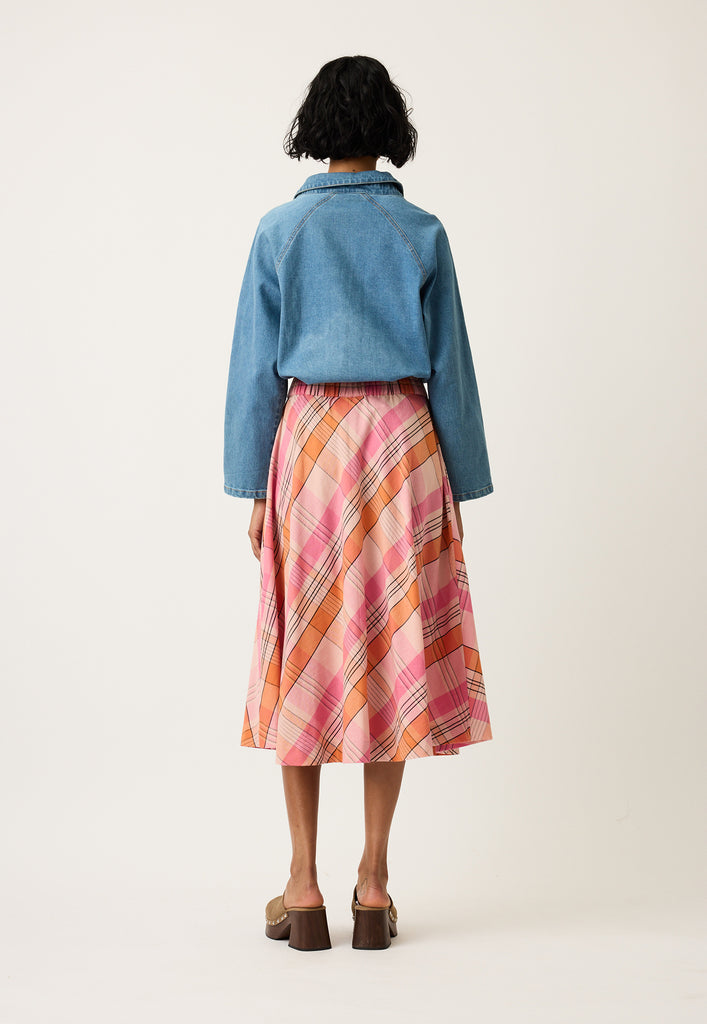 Nancybird Wave Skirt - Pink Check