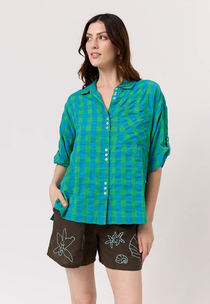 Nancyird Yaya Shirt - Verdant Check