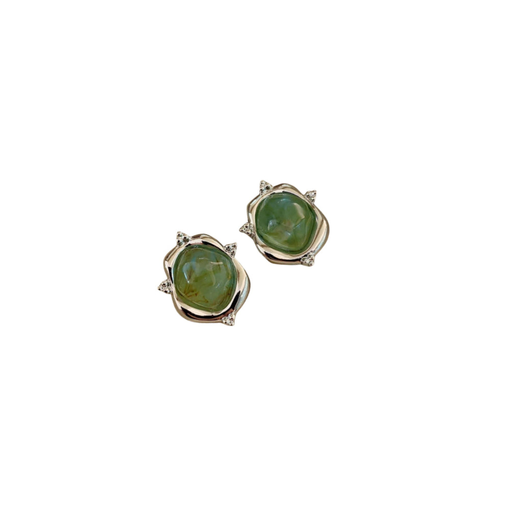 Aster & Aura Nari Jade Stud Earring