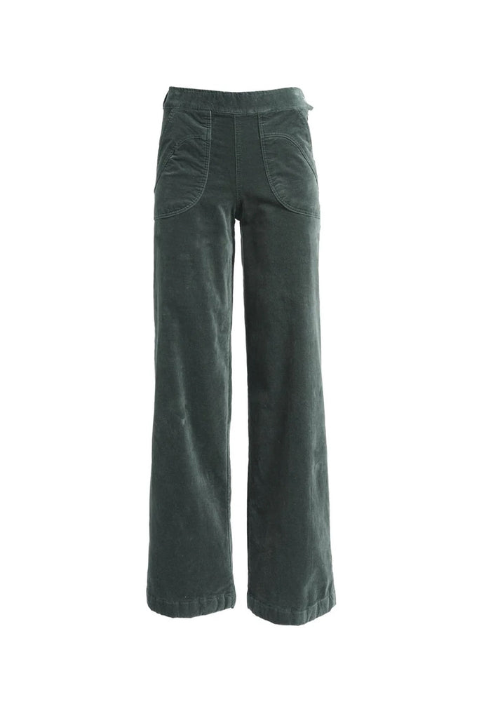 Olga De Polga Peggy Paris Velvet Long Pants - Forest Green