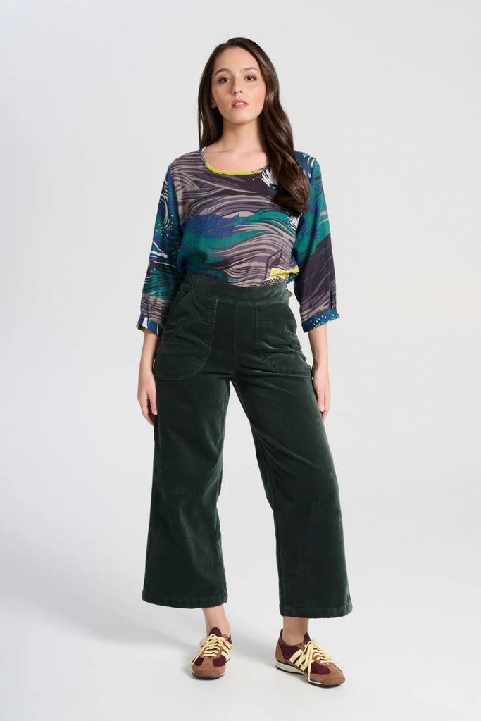 Olga De Polga Peggy Paris Velvet Pants - Forest Green