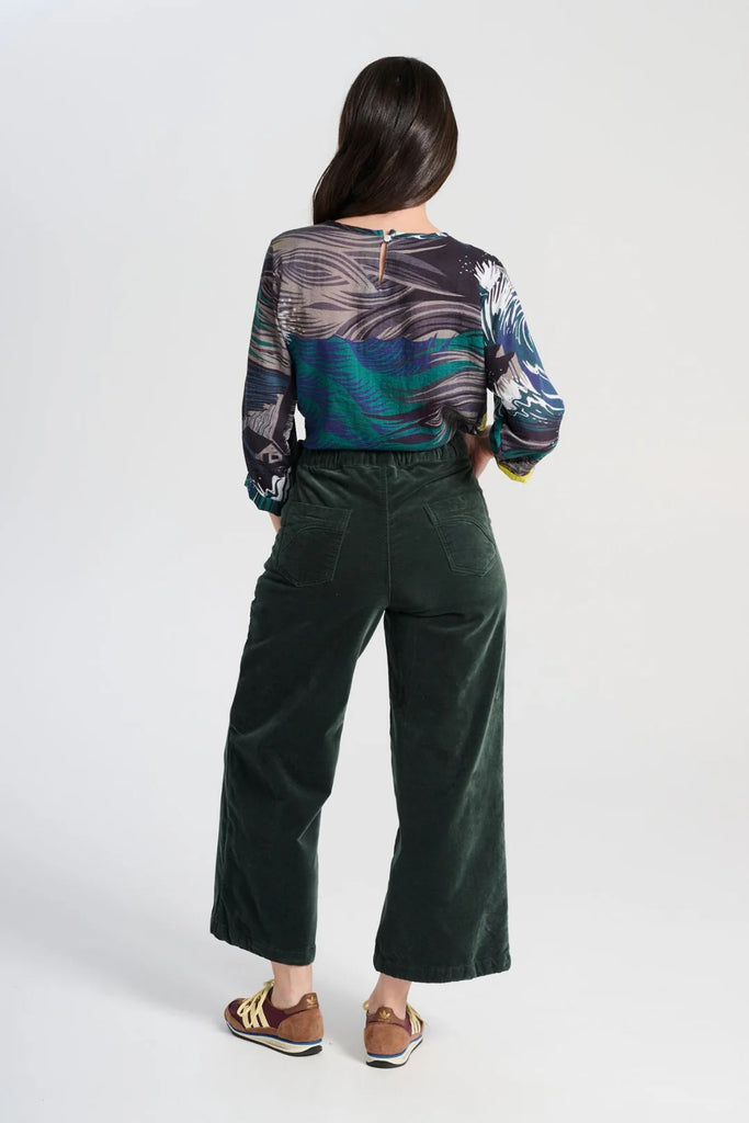 Olga De Polga Peggy Paris Velvet Pants - Forest Green