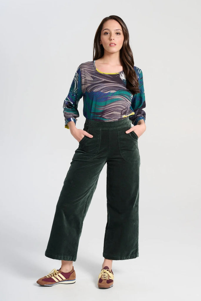 Olga De Polga Peggy Paris Velvet Pants - Forest Green