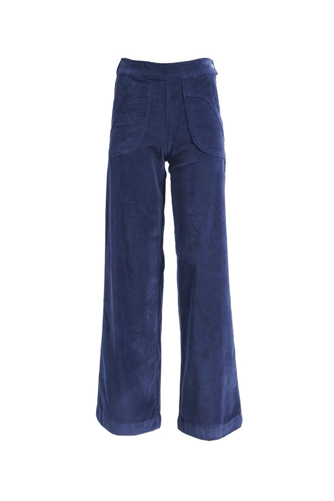 Olga De Polga Peggy Paris Velvet Long Pants - Navy