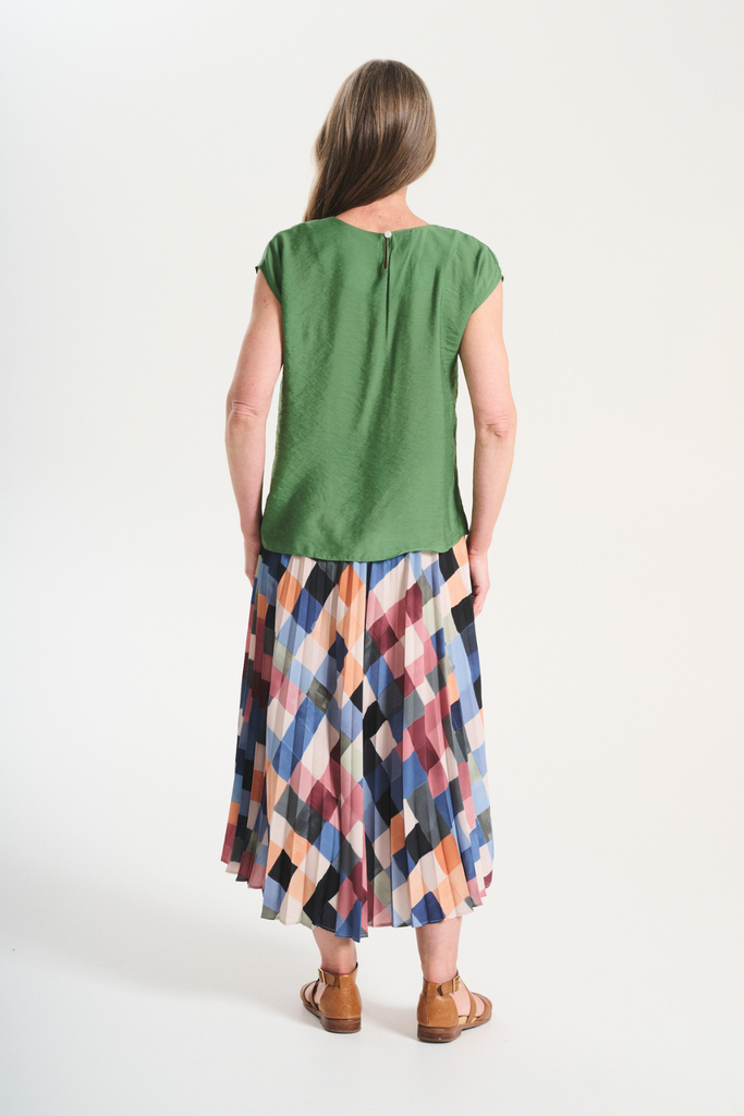 Olga De Polga Tessera Pleat Skirt - Blush
