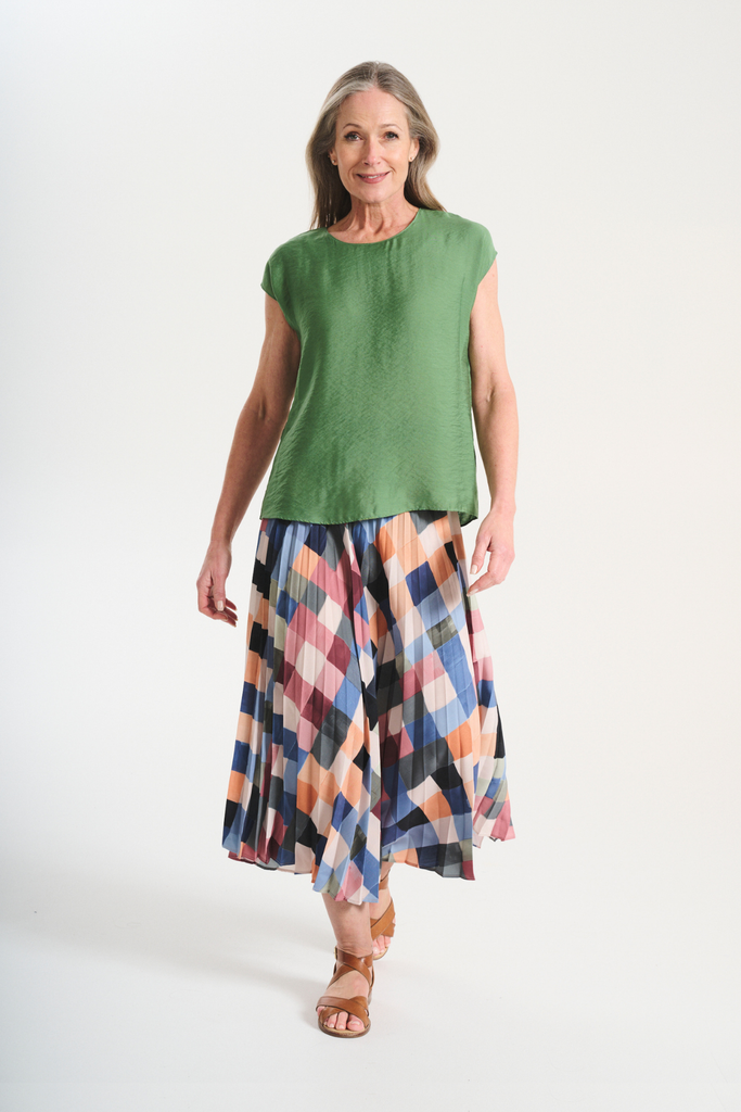 Olga De Polga Tessera Pleat Skirt - Blush