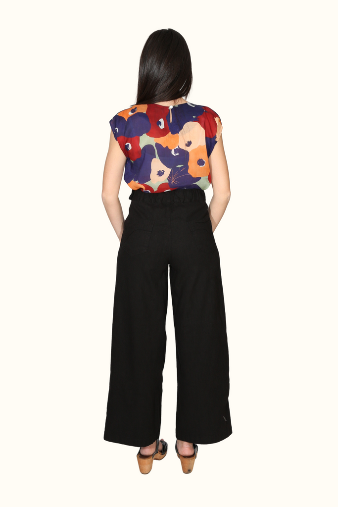 Olga De Polga Peggy Lino Pants - Black