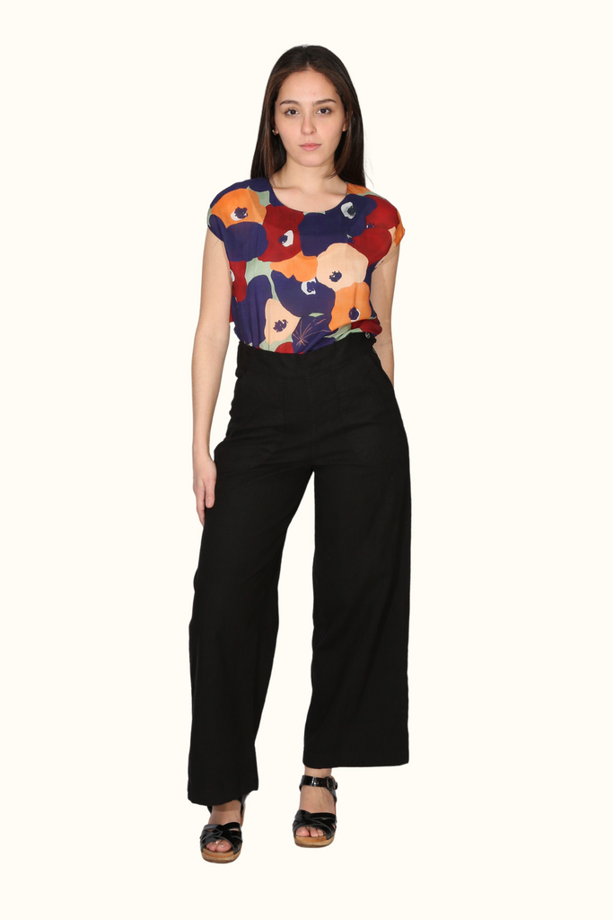 Olga De Polga Peggy Lino Pants - Black