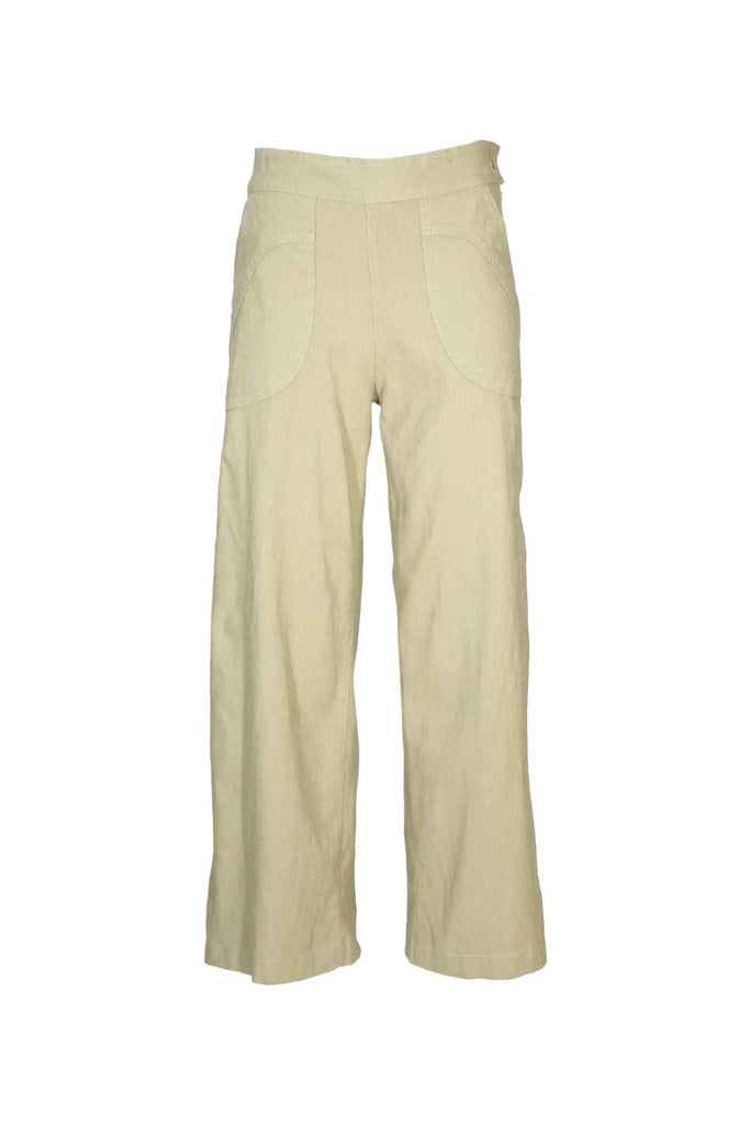 Olga De Polga Peggy Lino Pants - Khaki