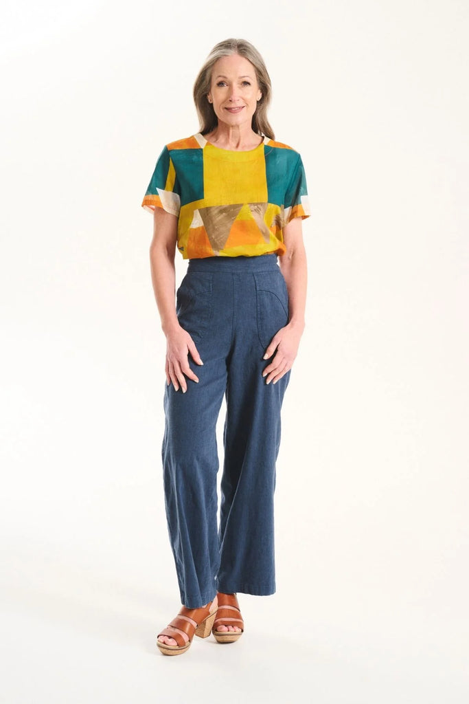Olga De Polga Santana Lino Pants - Navy