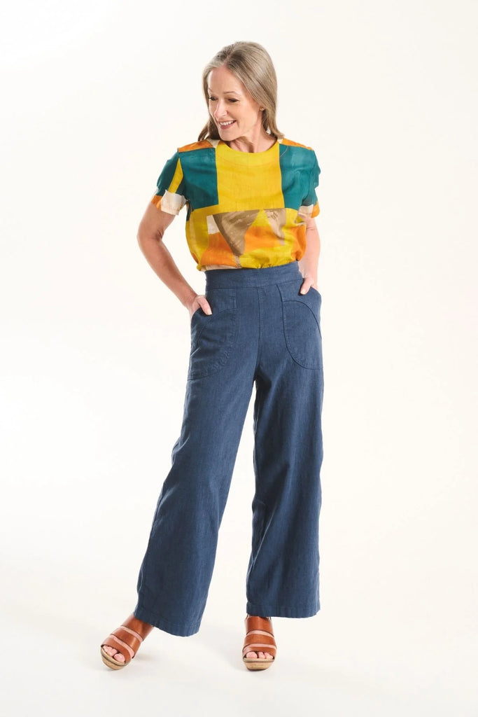 Olga De Polga Santana Lino Pants - Navy
