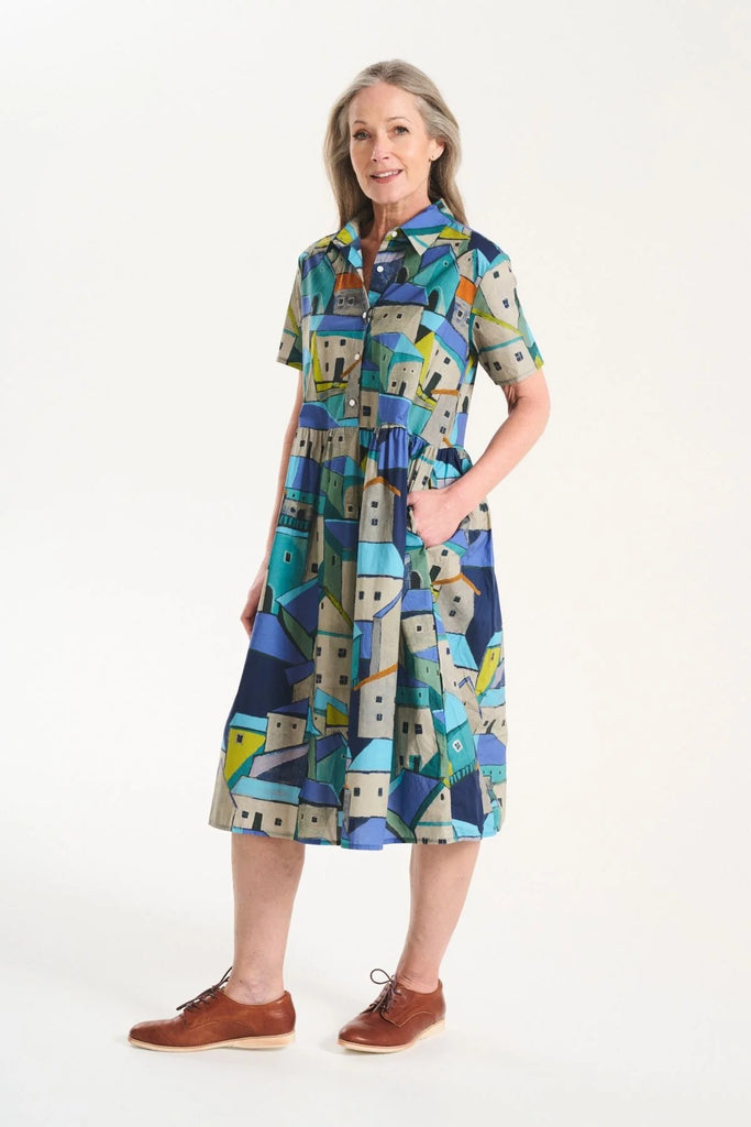 Olga De Polga Pueblito Villa Dress - Blue