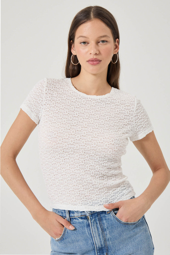 Rolla's Daisy Lace Tee - Vintage White