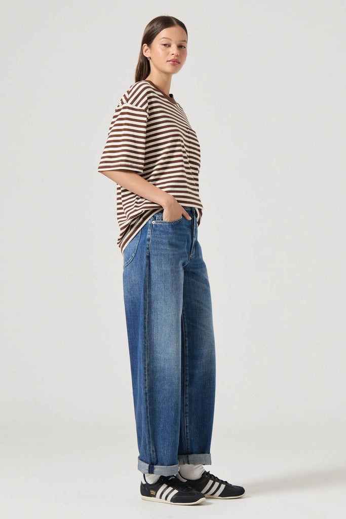 Rolla's Off Duty Tee - Cocoa Stripe