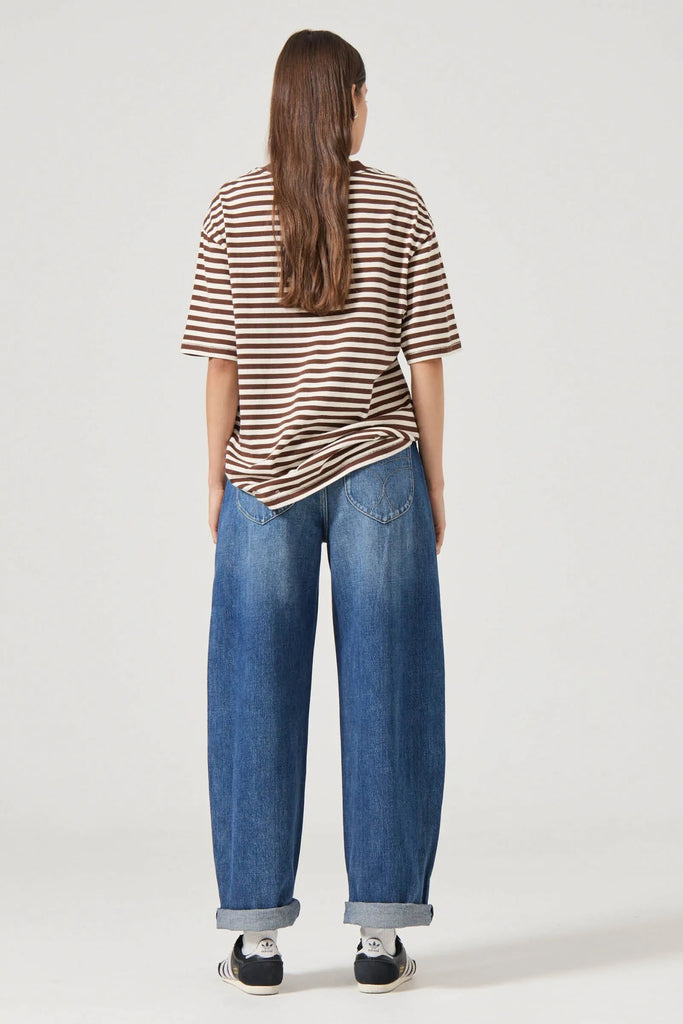 Rolla's Off Duty Tee - Cocoa Stripe