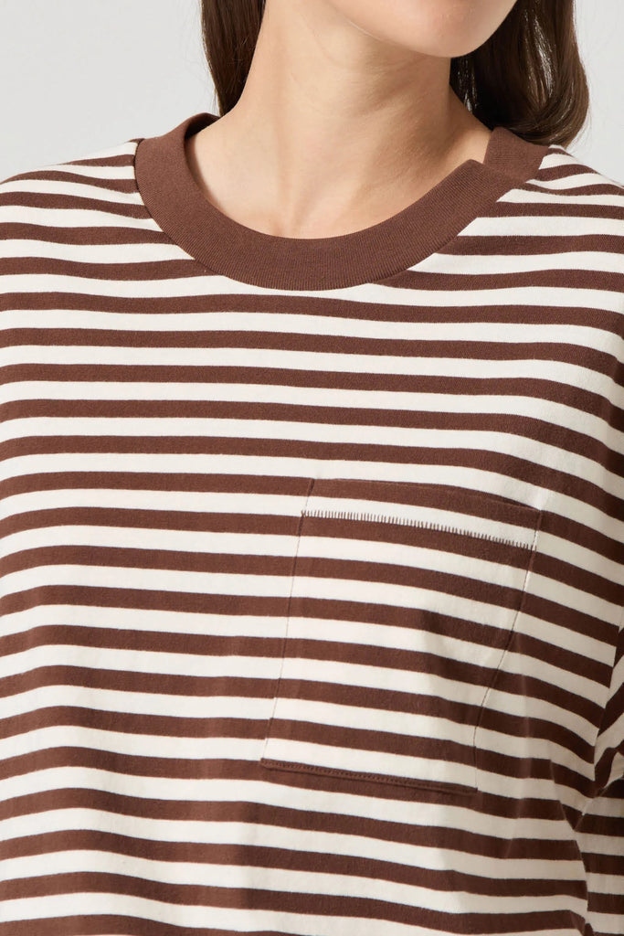 Rolla's Off Duty Tee - Cocoa Stripe