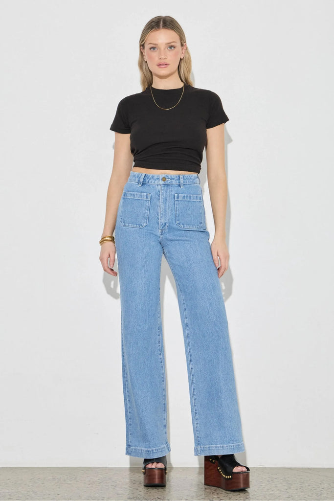 Rolla's Sailor Long Jean - Lily Blue